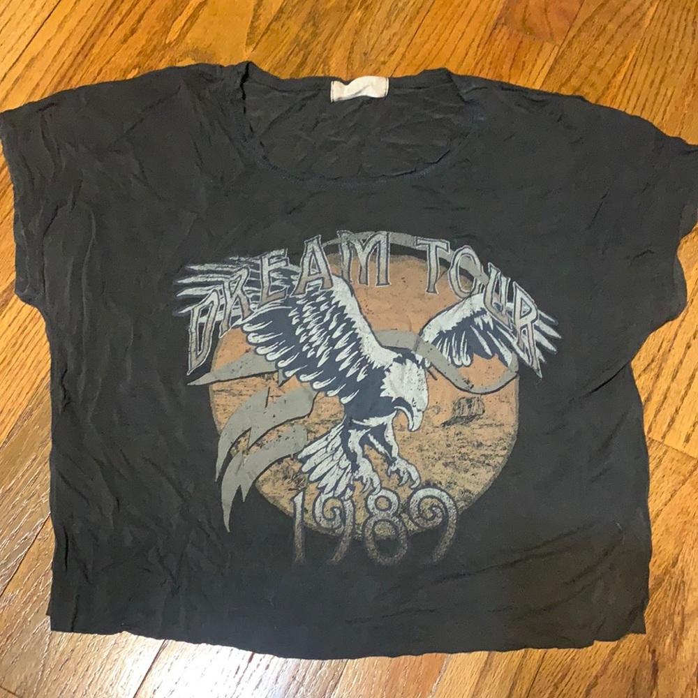 grey cropped dream tour tee